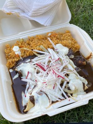 Enmoladas at Koala Express in Chihuahua