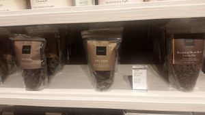 Chocolate buttons and nibs at Hotel Chocolat in Cardiff