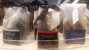 More chocolate Buttons at Hotel Chocolat in Cardiff
