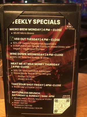 Vegan Tuesday specials!!   at Milk Money in Fort Lauderdale