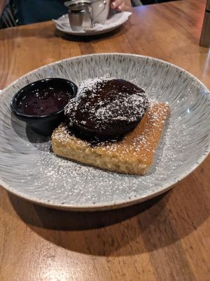 Vegan chocolate lava cake at Milk Money in Fort Lauderdale