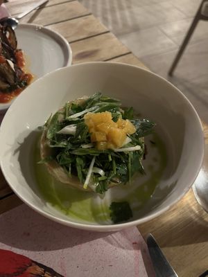 Artichoke confit  at Mezetaryen in Kas