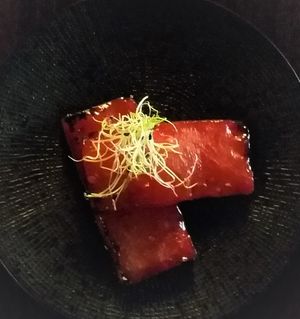 Grilled Watermelons in Indonesian spice marinade at Blue Pepper in Amsterdam