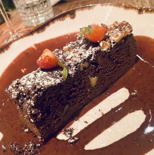 Brownie de chocolate at Margarito in Bilbao