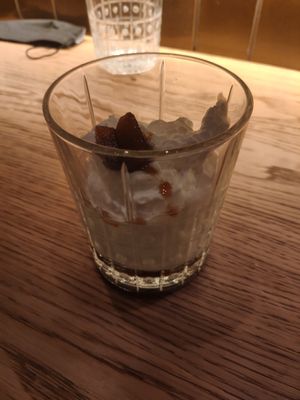 Postre de nata coco at Margarito in Bilbao