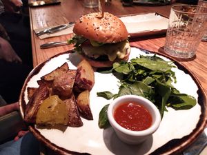 Hamburguesa veggie at Margarito in Bilbao