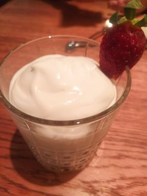 Coconut cream at Margarito in Bilbao