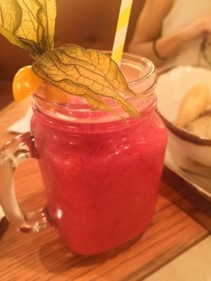 Smothie red velvet at Margarito in Bilbao