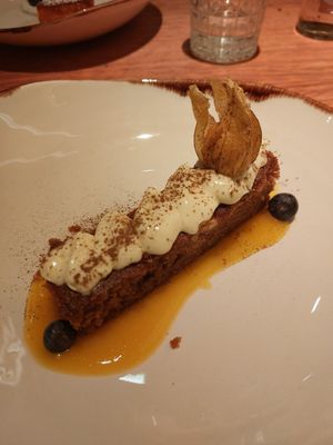 Carrot cake (vegetariano) at Margarito in Bilbao