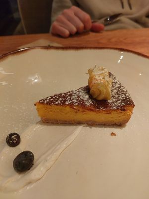 Cheesecake de calabaza (vegetariano) at Margarito in Bilbao