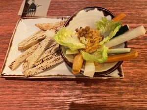 Houmous starter  at Margarito in Bilbao