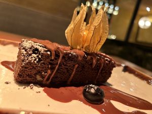 Vegan brownie  at Margarito in Bilbao