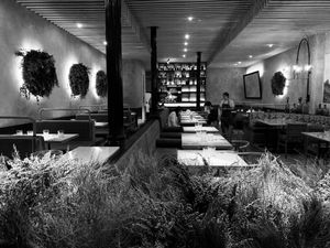 Foto del restaurante desde la entrada. 
La decoración es preciosa, música agradable y buen servicio . Los aseos también son dignos de visitar. at Margarito in Bilbao