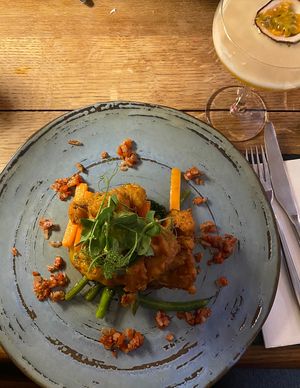 Sweetcorn Frittas  at Hebog in Caernarfon