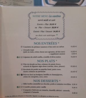 Carta at La Cantine in Honfleur