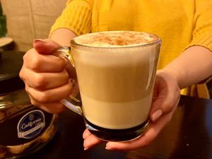 Latte lavanda  at Ruro's Cocina Urbana & Soy Veggie in Tijuana