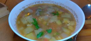 Lentil soup at Ruro's Cocina Urbana & Soy Veggie in Tijuana