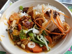 Excellent Massaman 'Duck' Curry - crispy and so good! at YAY! THAI in Saskatoon