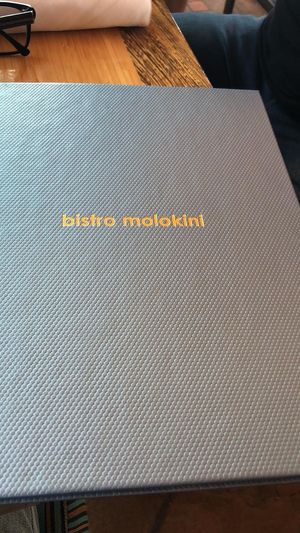 The menu at Bistro Molokini in Kihei