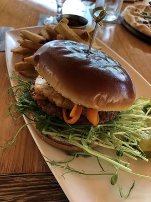 The Beyond Meat Burger, which is vegan! at Bistro Molokini in Kihei