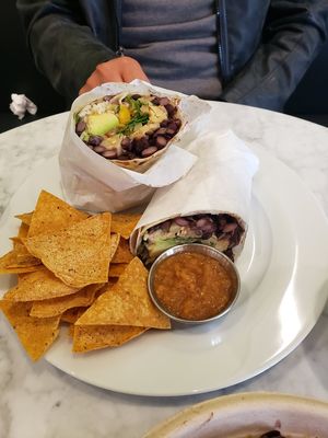Awesome burrito at Protein Plants Cafe in Orange