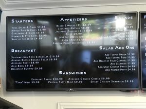 Menu at Protein Plants Cafe in Orange
