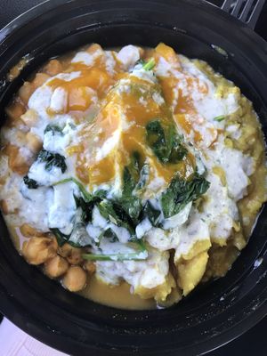 Chick Chick Pea Bowl (Chickpeas, Potatoes, Cauliflower, Spinach, Rice, Mango Chutney)  at Protein Plants Cafe in Orange