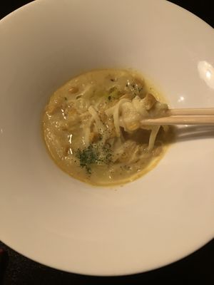 konjac noodles  at Kashiwaya Ryokan in Gunma