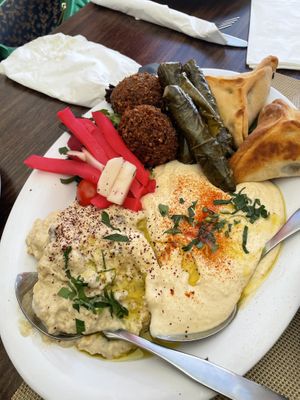 Mezza sampler  at Habibi's in North Attleboro