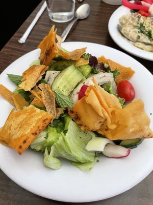 Fattoush salad  at Habibi's in North Attleboro