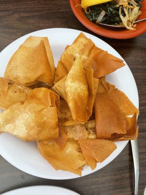 Pita chips  at Habibi's in North Attleboro