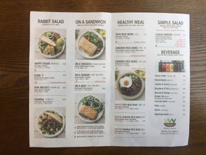 Menu at March Rabbit in Jeonju