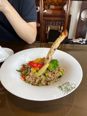 香樁炒飯  at Qún Xián Gé Shū Shí 群賢閣蔬食 in Keelung