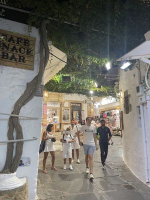 Street to access Burger Lab at Roof Burger Lab in Rhodes