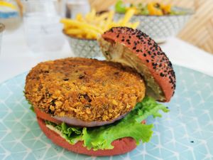  at Roof Burger Lab in Rhodes