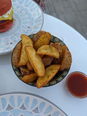  at Roof Burger Lab in Rhodes