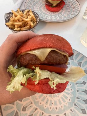 Beyond burger  at Roof Burger Lab in Rhodes