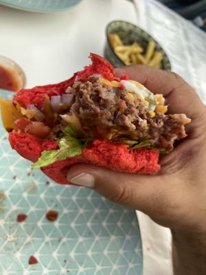   at Roof Burger Lab in Rhodes