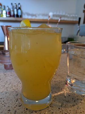 Peach basil lemonade at Frankie We Salute You! in Kelowna