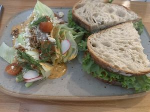 Carrot Lox Sandwich  at Frankie We Salute You! in Kelowna