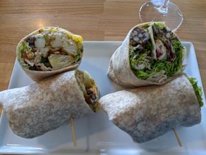Two wraps/burritos at Frankie We Salute You! in Kelowna