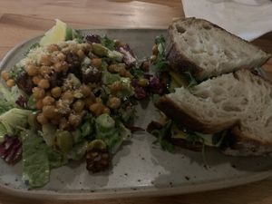 Sandwich and salad   at Frankie We Salute You! in Kelowna