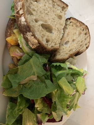 Butternut Squash Sandwich w/ Broccoli Caesar Salad   at Frankie We Salute You! in Kelowna