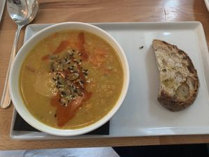 Carrot ginger soup   at Frankie We Salute You! in Kelowna