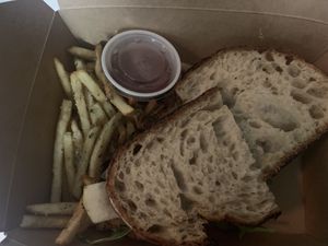 Sandwich w/ fries   at Frankie We Salute You! in Kelowna