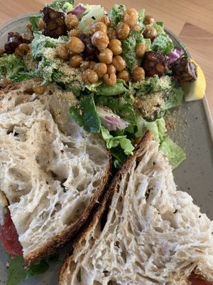 sandwich and Salad  at Frankie We Salute You! in Kelowna