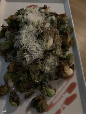 Festive Xmas Brussels sprout dish   at Frankie We Salute You! in Kelowna