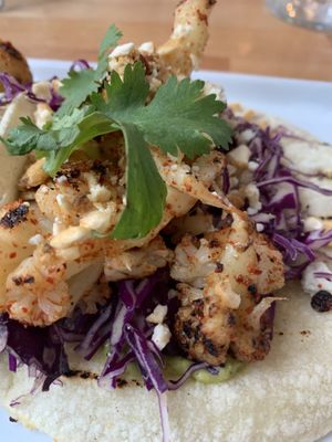 Cauliflower tacos  at Frankie We Salute You! in Kelowna