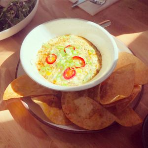 Queso dip, mmmmm! at Frankie We Salute You! in Kelowna