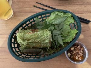 Spring Rolls with vegan dip (ask for it)  at NamNam - Raffles City in Central Singapore